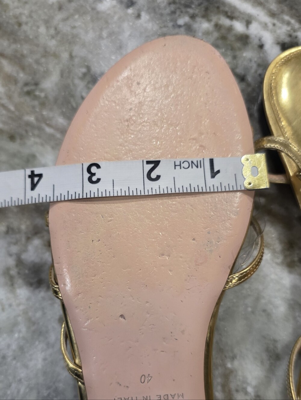 PALTER DeLISO Rio Grand Metallic Gold Strappy Flat Sandals Made in Italy EU 40 - Picture 12 of 14
